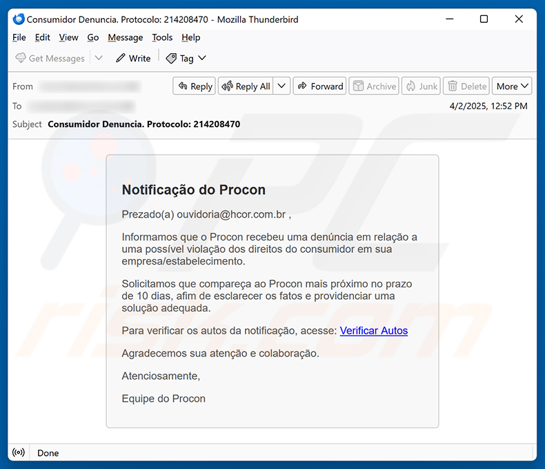 Spam email promoting Astaroth trojan (sample 4)