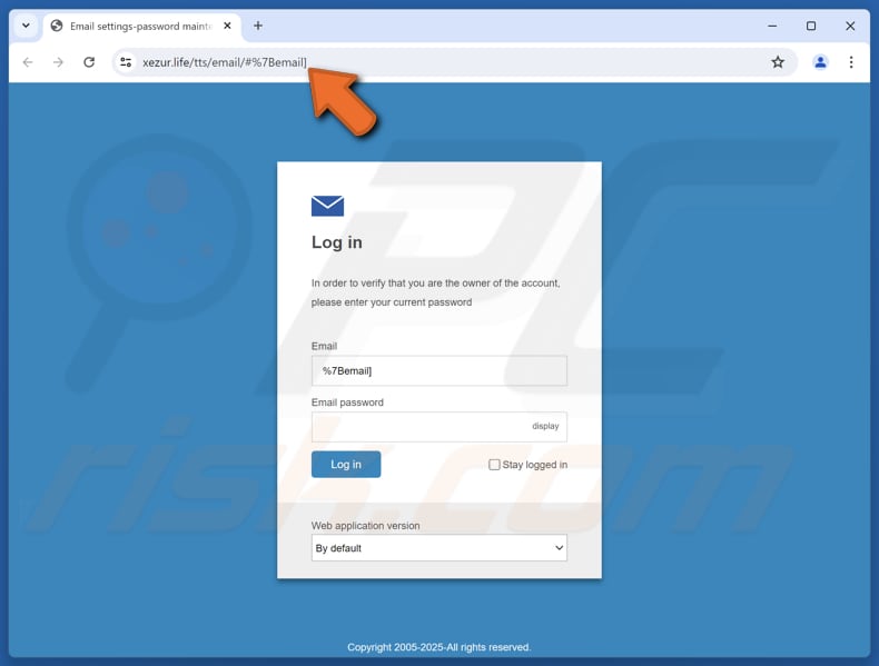 Problem With Email Account Due To Server Upgrade Email Scam fake website