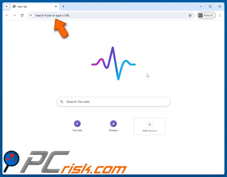 Appearance of Pulse redirecting via mypulsehome.com to Yahoo (GIF)