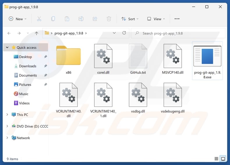 App distributed via GitHub Archive Downloader scam