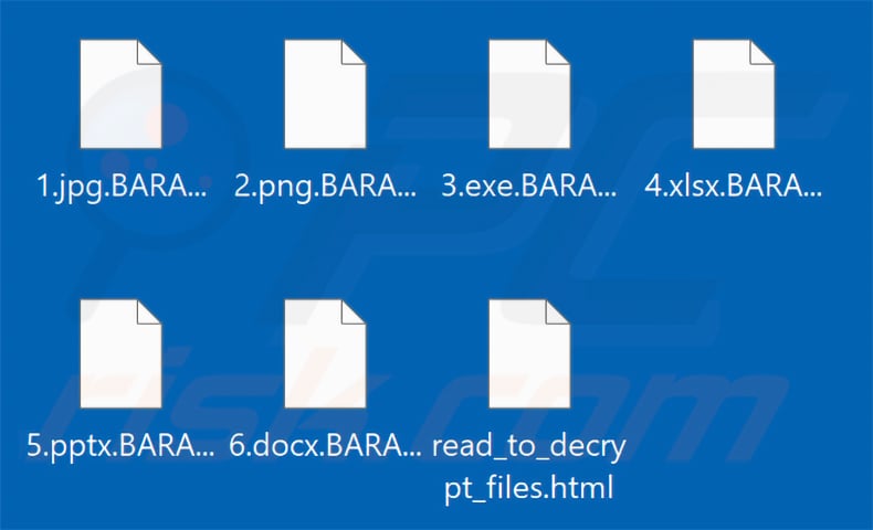 Files encrypted by BARADAI ransomware (.BARADAI extension)