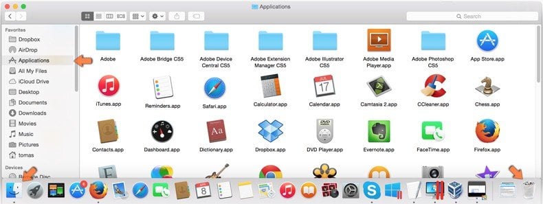 Désinstaller l'app dans OSX (Mac)