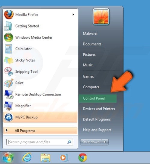 windows 7 start menu settings