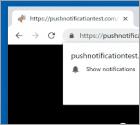 Pushnotificationtest.com POP-UP Redirect