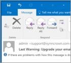 Last Warning: Upgrade Your Email To Avoid Shutting Down Email Scam