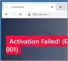 Activation Failed! (Error Code 001) POP-UP Scam