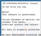 LAZPARKING Ransomware