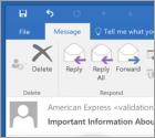 American Express - Account Validation Required Email Scam