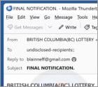 British Columbia Lottery Email Scam