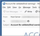 Account Validation Email Scam