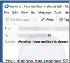 Maximum Mailbox Space Allowed Email Scam