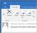 American Express - Payment On Hold Email Scam