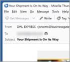 Your Shipment With DHL Express Is On Its Way Email Scam