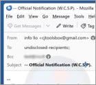 World Covid-19 Support Program (W.C.S.P) Email Scam