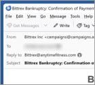 Bittrex Inc Bankruptcy Notice Email Scam