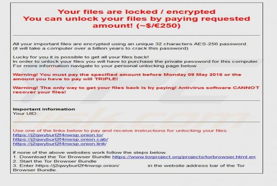 UNLOCK_FILES_INSTRUCTIONS Ransomware