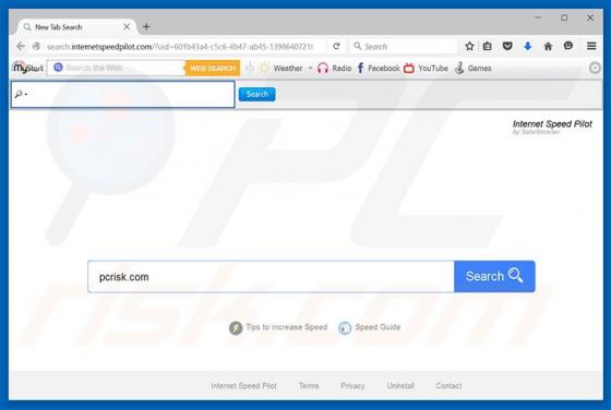 Search.internetspeedpilot.com Redirect