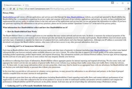 BandwidthStat Adware