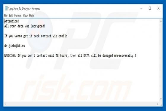 Dr.jimbo@bk.ru Ransomware