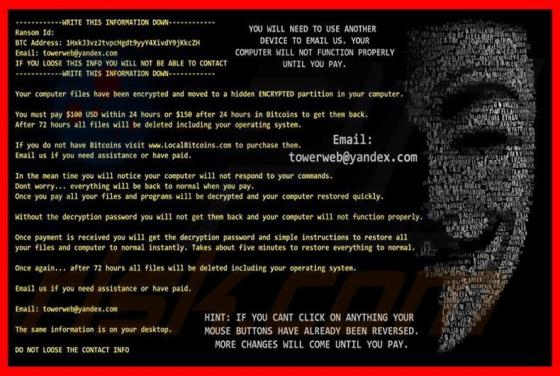 Anonymous Pop-up Ransomware