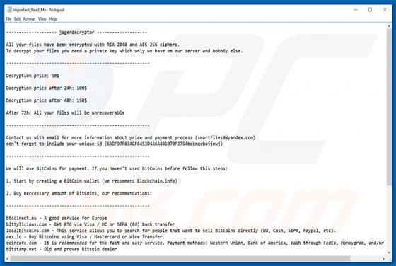 JagerDecryptor Ransomware