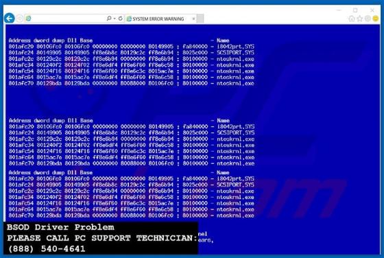 BSOD Driver Problem Scam