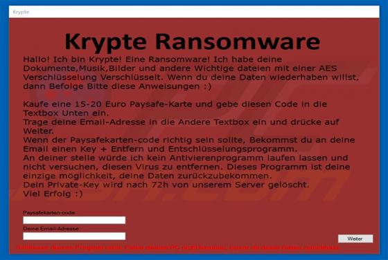 Krypte Ransomware