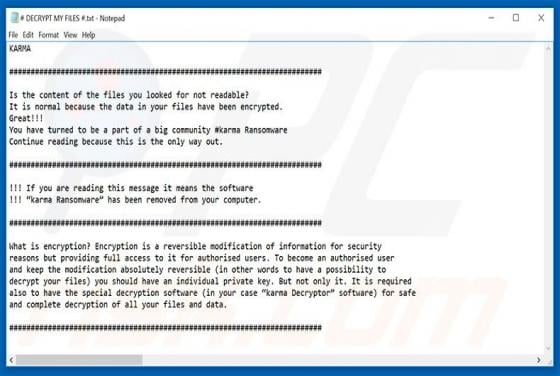 Karma Ransomware