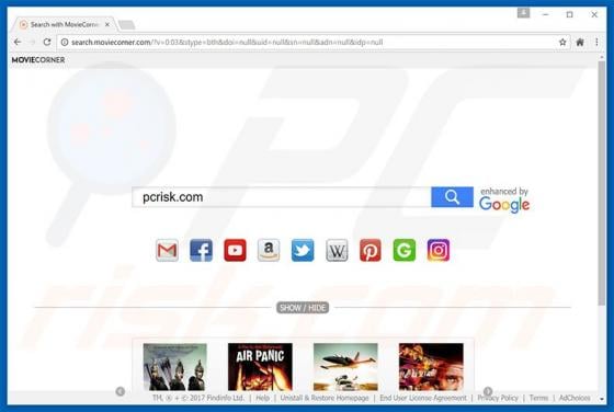 Search.moviecorner.com Redirect
