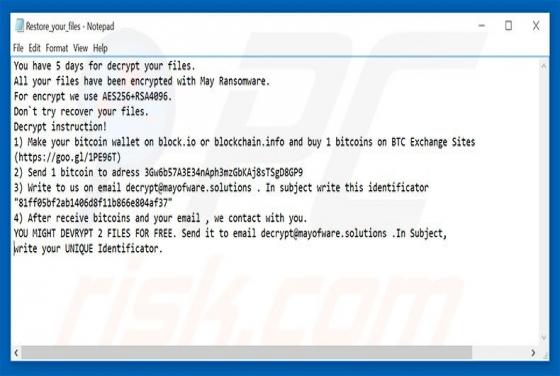 May Ransomware