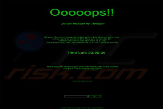 TBlocker Ransomware