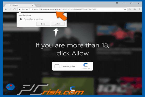 Click.new-posts.support POP-UP Redirect