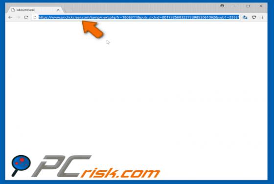 Onclickclear.com POP-UP Redirect