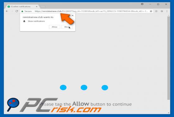 Remistrainew.club POP-UP Redirect