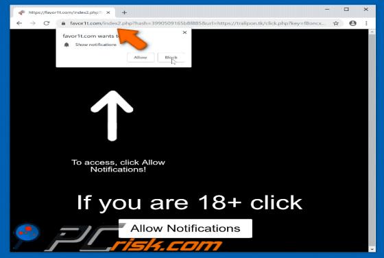 Favor1t.com POP-UP Redirect