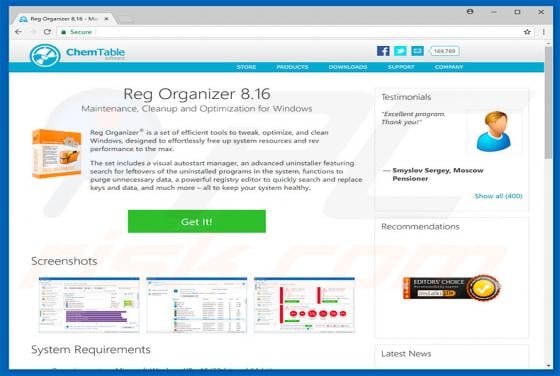Reg Organizer Unwanted Application