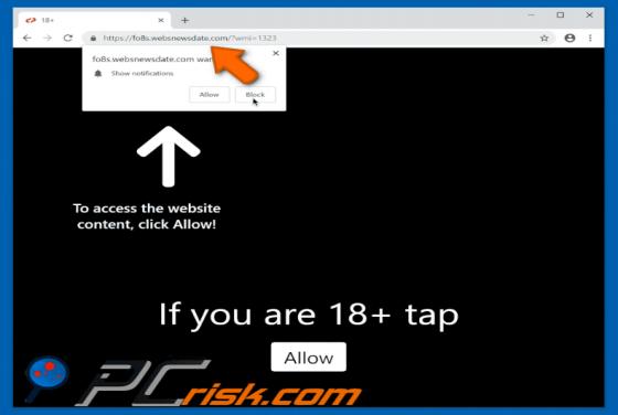 Websnewsdate.com POP-UP Redirect