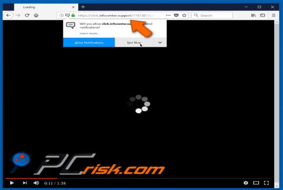 Click.infocenter.support POP-UP Redirect