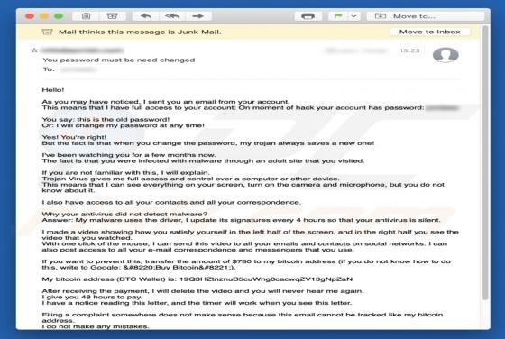 I Sent You An Email From Your Account Email Scam