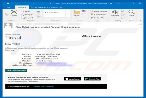 Rackspace Email Scam