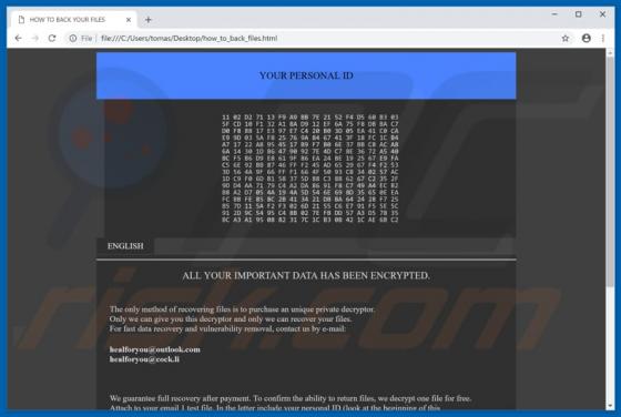 Healforyou Ransomware