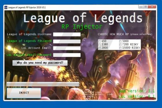 League Of Legends Virus
