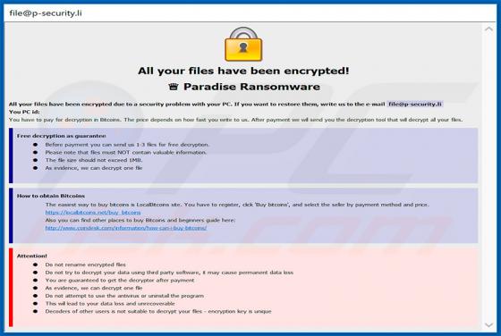 Recognizer Ransomware