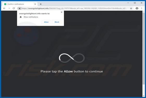 Evengsitolightont.info POP-UP Ads