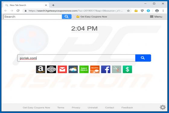 Get Easy Coupons Browser Hijacker