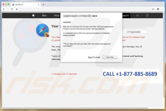 ZEUS VIRUS DETECTED !!! POP-UP Scam (Mac)