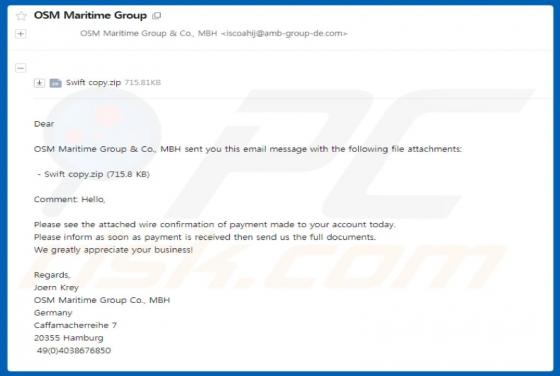 Maritime Email Virus