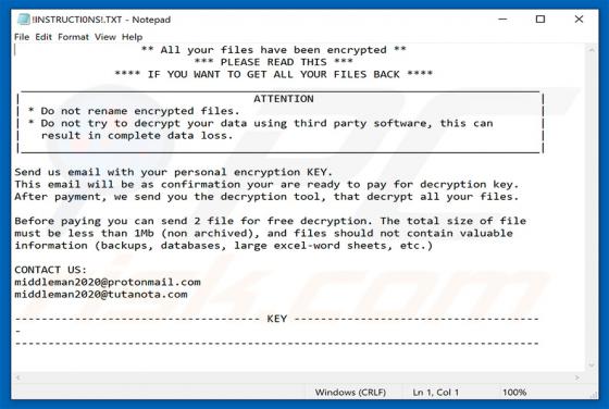 middleman2020 Ransomware