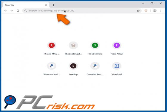 TheCookingClub Browser Hijacker