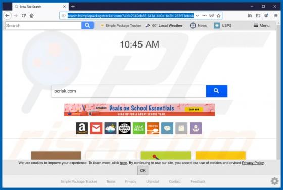 Simple Package Tracker Browser Hijacker